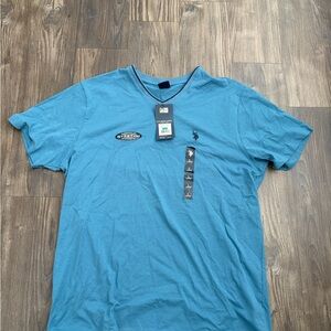 U.S. Polo Assn. Men's Teal V-Neck T-Shirt